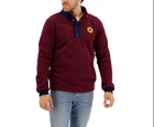 Adidas Originals Men's Maroon Fleece Snap Sweatshirt Mock Neck Size XS