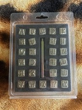 Vintage 2005 Tandy Leather Alphabet Stamp Set Complete Unused 8130-00 1/2  