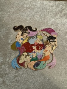 Fantasy Super Jumbo Pin The Little Mermaid Ariel Sisters Daughters of Triton