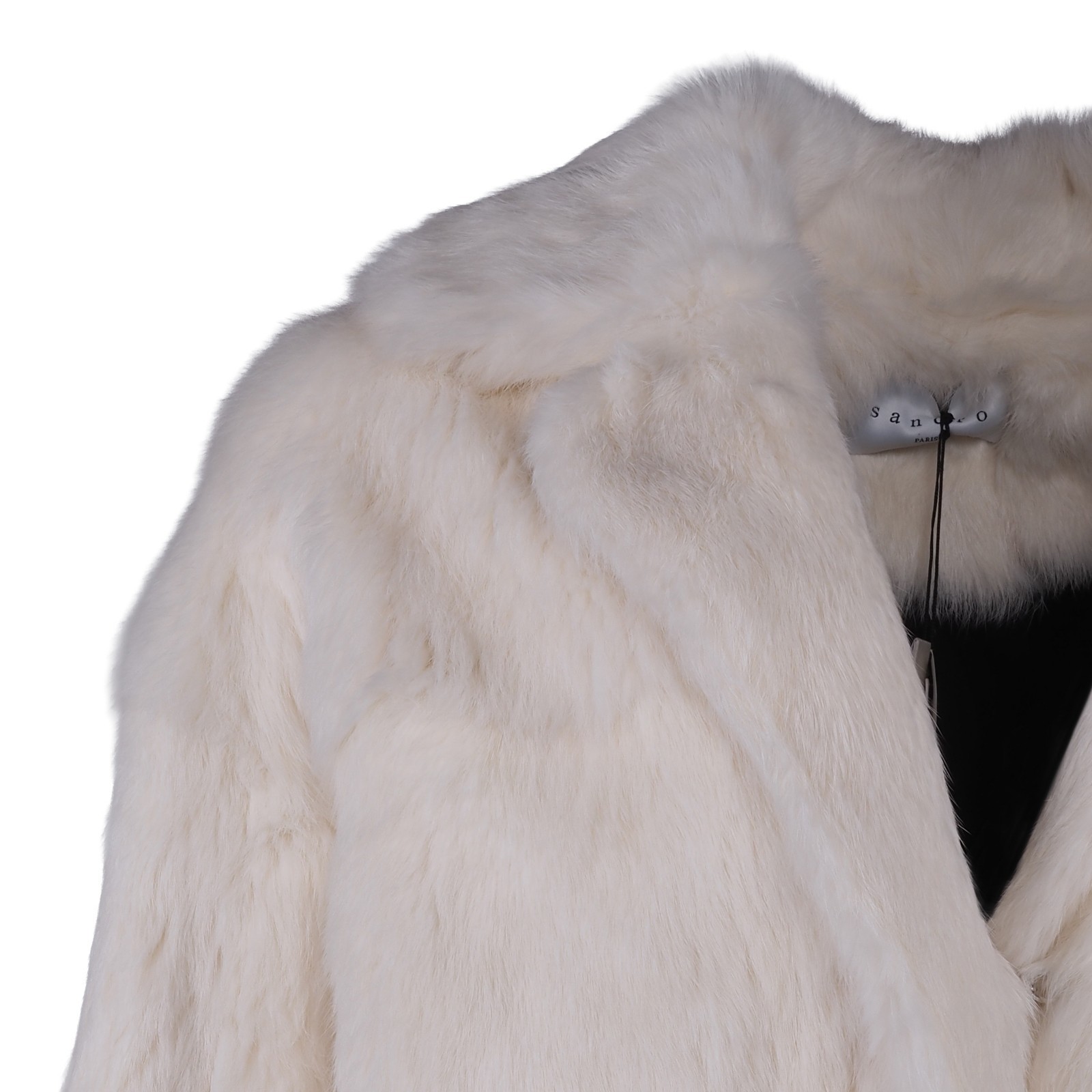Sandro Paris Ladies Coat Size 2 / M Rabbit Fur M9317H image 2