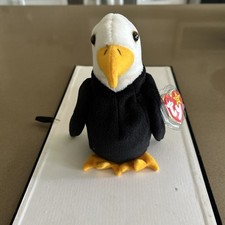 Retired 3rd Gen 1996 Ty Beanie Baby Babies Baldy The Eagle. With Tag, RARE Find!