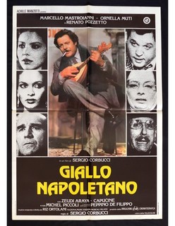 manifesto GIALLO NAPOLETANO marcello mastroianni renato pozzetto S03