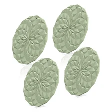 ME.FAN Silicone Trivet Mats - 4 Pack Pot Holders - 7.4'' Thickened Hot Pads f...