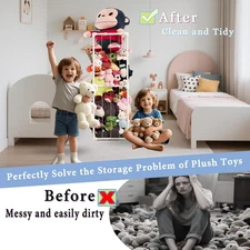 Large Stuffed Animal Storage Organizer Creative PVC Animals Zoo Cage Vertical