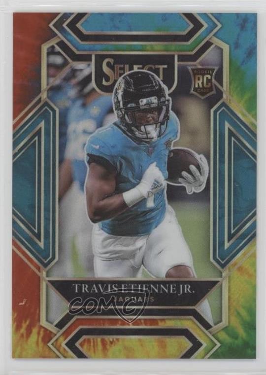 2021 Panini Select Club Level Tie-Dye Prizm /25 Travis Etienne Jr #254 Rookie RC