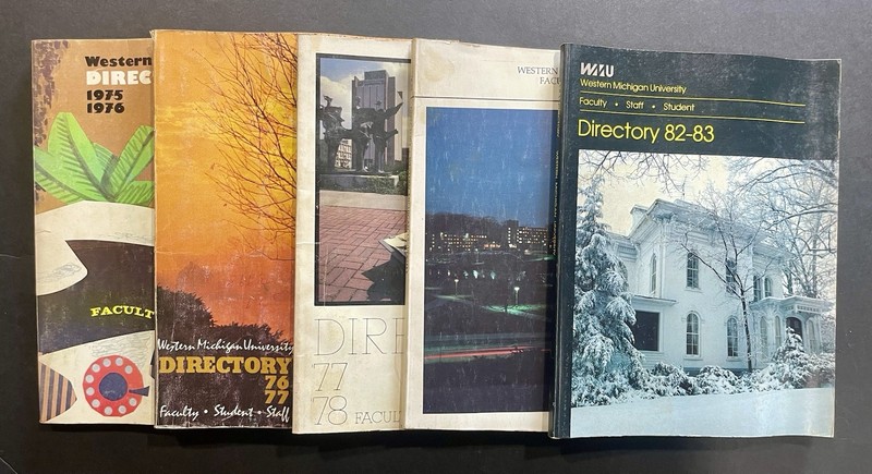 Vintage 1975-1979 And 82-83 Western Michigan University Phone Directory Books
