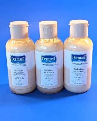 Dermasil 3 Pack Oatmeal Milk Toner Oatmeal & Snow Mushroom 4 fl oz