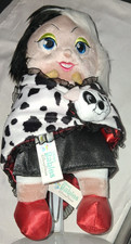 New Disney Parks Babies Cruella de Vil 101 Dalmatians 10" Plush Doll and Blanket