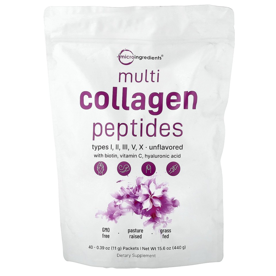 Multi Collagen Peptides, Unflavored, 40 Packets, 0.39 oz (11 g) Each
