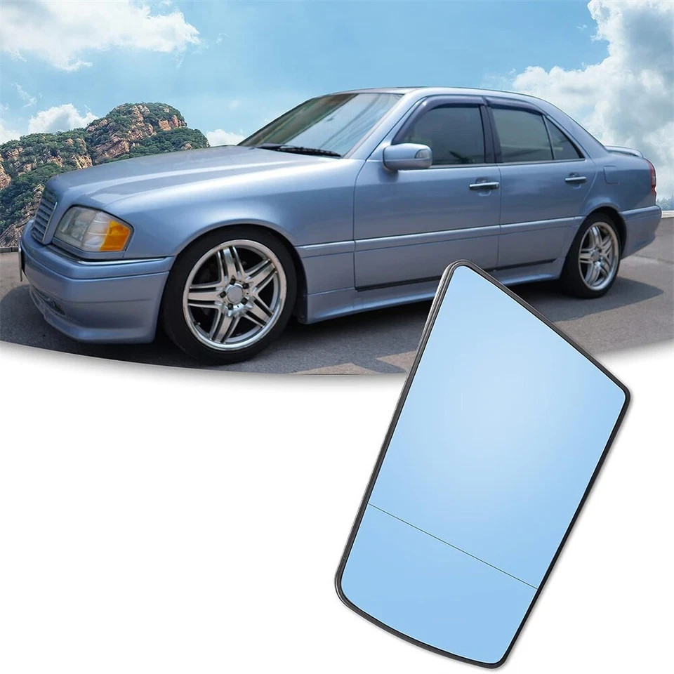 For Mercedes-Benz E320 S600 C220 Front Left Side Heated Mirror Glass w/ Backing Foto 3 de 4