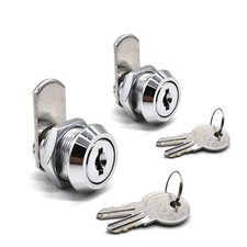 2Pack Cabinet Cam Lock 5/8 Inch Tubular Cam Locks Keyed Alike with Chrome Fin...