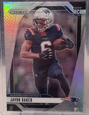 Javon Baker 2024 Panini Prizm #344 Silver New England Patriots Rookie