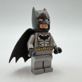 LEGO DC Batman Minifigure SH151 Dark Bluish Gray Suit Black Cape Authentic