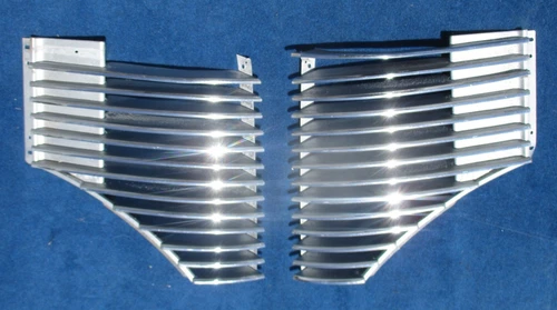 1938 Pontiac Grill Pair Shinny Original Chrome Solid Metal OEM GM