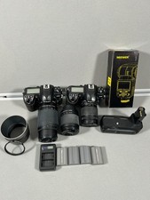Nikon D200 2 x cameras 3 x lens Battery Grip Batteries CF Cards Read Desc.