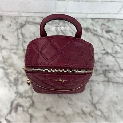Kate Spade Natalia Burgundy Mini Convertible Leather 