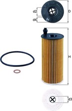 MAHLE Oil Filter OX404D OX 404D - Genuine Part - OE Matching Fit & Quality
