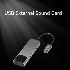 Aluminum Alloy USB Optical Fiber SPDIF Card Supports AC-3 DTS 5.1 Channel Gray U
