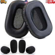 Ear Pads and Mic Foam Replacement Kit for Bluetooth Headset Black Set