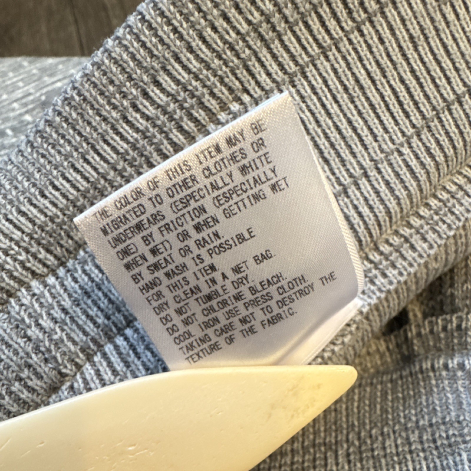 FDMTL Patchwork Knit Sweatpants Gray Polyester Re… - image 7