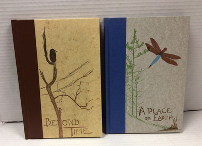 BEYOND TIME + A PLACE ON EARTH Gwen Frostic Lot of 2 HC