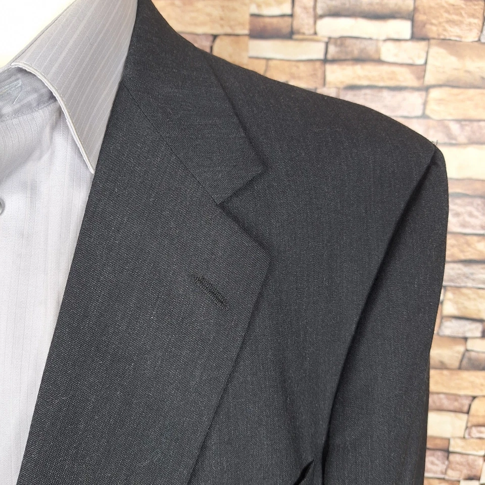 Traje Chaqueta Blazer Evan Picone Para Hombres 50R Carbón Lana Ventilada Única Foto 2 de 4