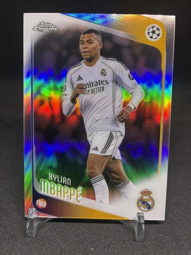 Mbappe 2025-26 Topps Chrome UCC UEFA Kylian Mbappé Refractor #112 Real Madrid