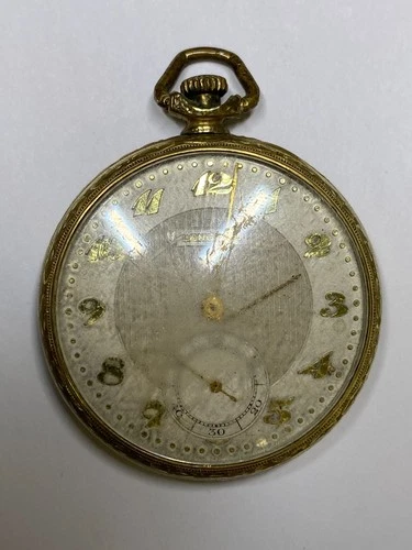 Antique Longines 15 Jewel Gold Filled Pocket Watch Pre-Owned Doesn't Run (36-#29