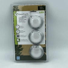 Good Earth Lighting 3 Pack, Plug-in LED Linkable And Dimmable Puck Lights - NEW