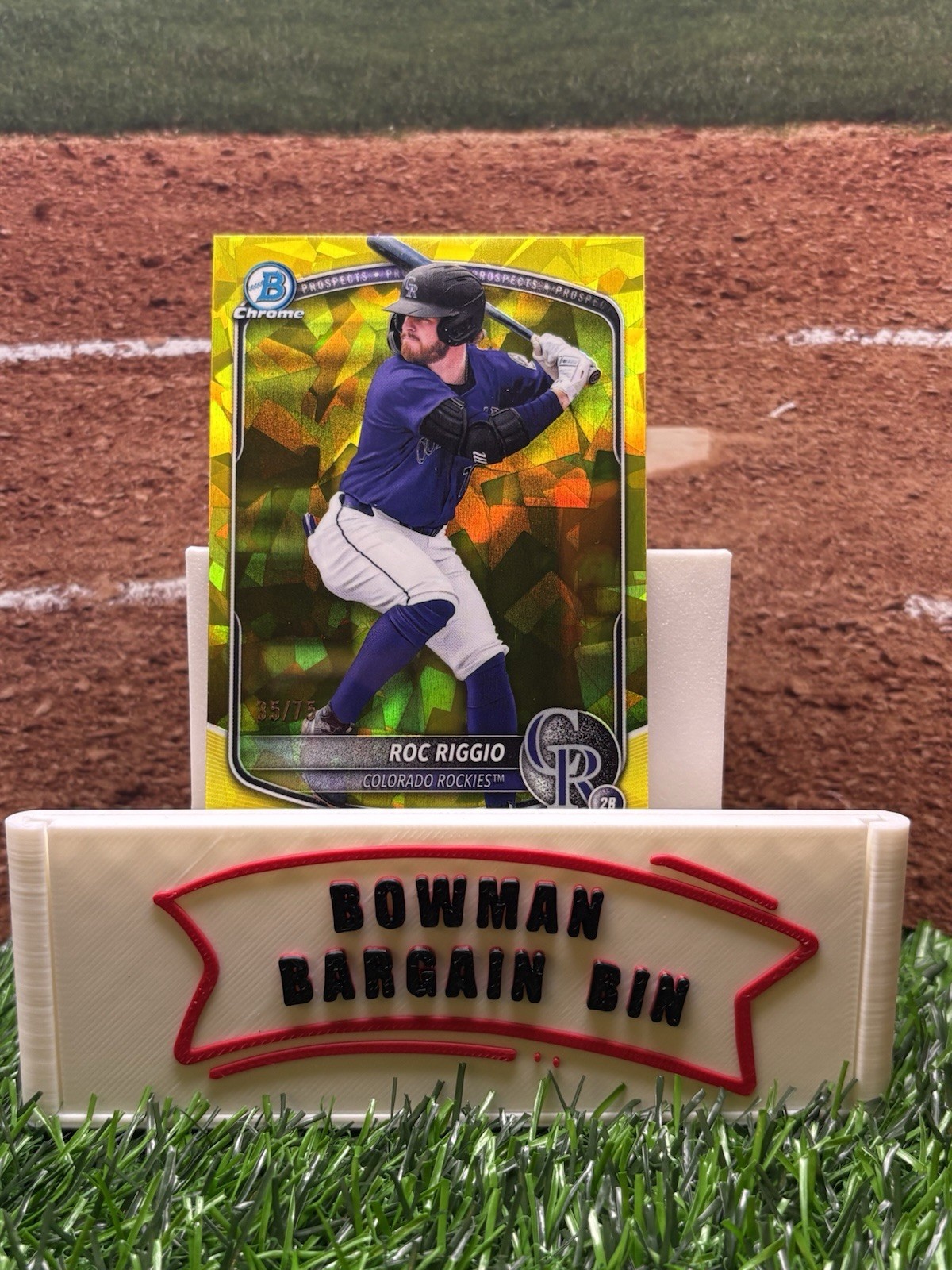 2025 Bowman Chrome Draft Sapphire Edition - Roc Riggio #BDC-19 Yellow /75 (RC)