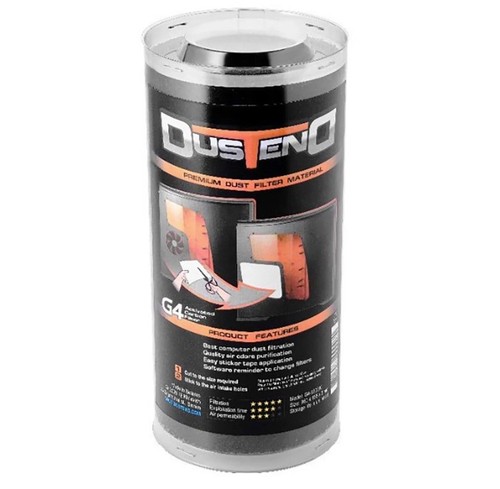 DustEND Carbon-Activated Computer Dust Filter, Model G4, Black - Afbeelding 2 van 3