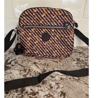 KIPLING printed brown black , shoulder crossbody bag