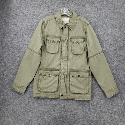 Lucky Brand Jacket Men S Small Green Long Sleeve Utility Field