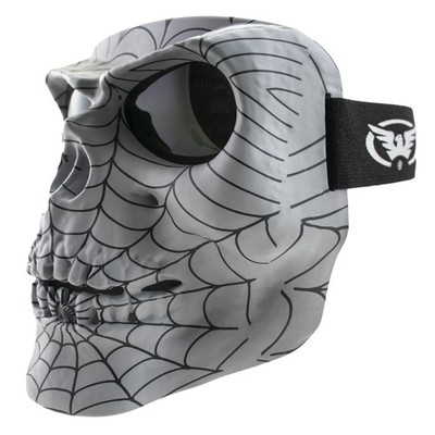 Global Vision Skull Mask Motorcycle Full Face Riding Goggles w/ Smoke Lenses