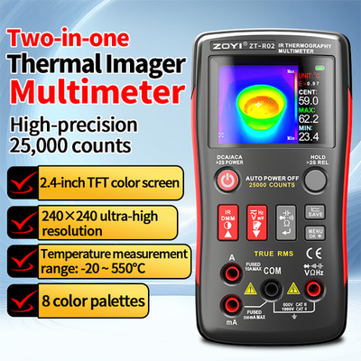 02 ノイロメーター　Type D-601 通電確認済み ZOYI ZT-R02 Thermal Imaging Multimeter for Industrial Electrical