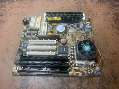 VTG Lucky Star 5MVP3 Rev 4.0 Super Socket 7 Motherboard AMD-K6-2 CPU 64MB RAM