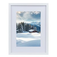 Bilderrahmen Weiß MDF Acrylglas Passepartout Fotorahmen Wechselrahmen 30X40 Cm