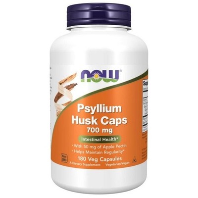 Now Foods Psyllium Samen 700 mg + Pektin - 180 Kapseln