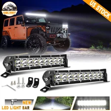 7"inch LED WorkLight Bars Flood Spot Combo Fog Lamp Offroad Driving Truck 4WD 8"