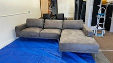 Brown Microsuede Sectional Sofa