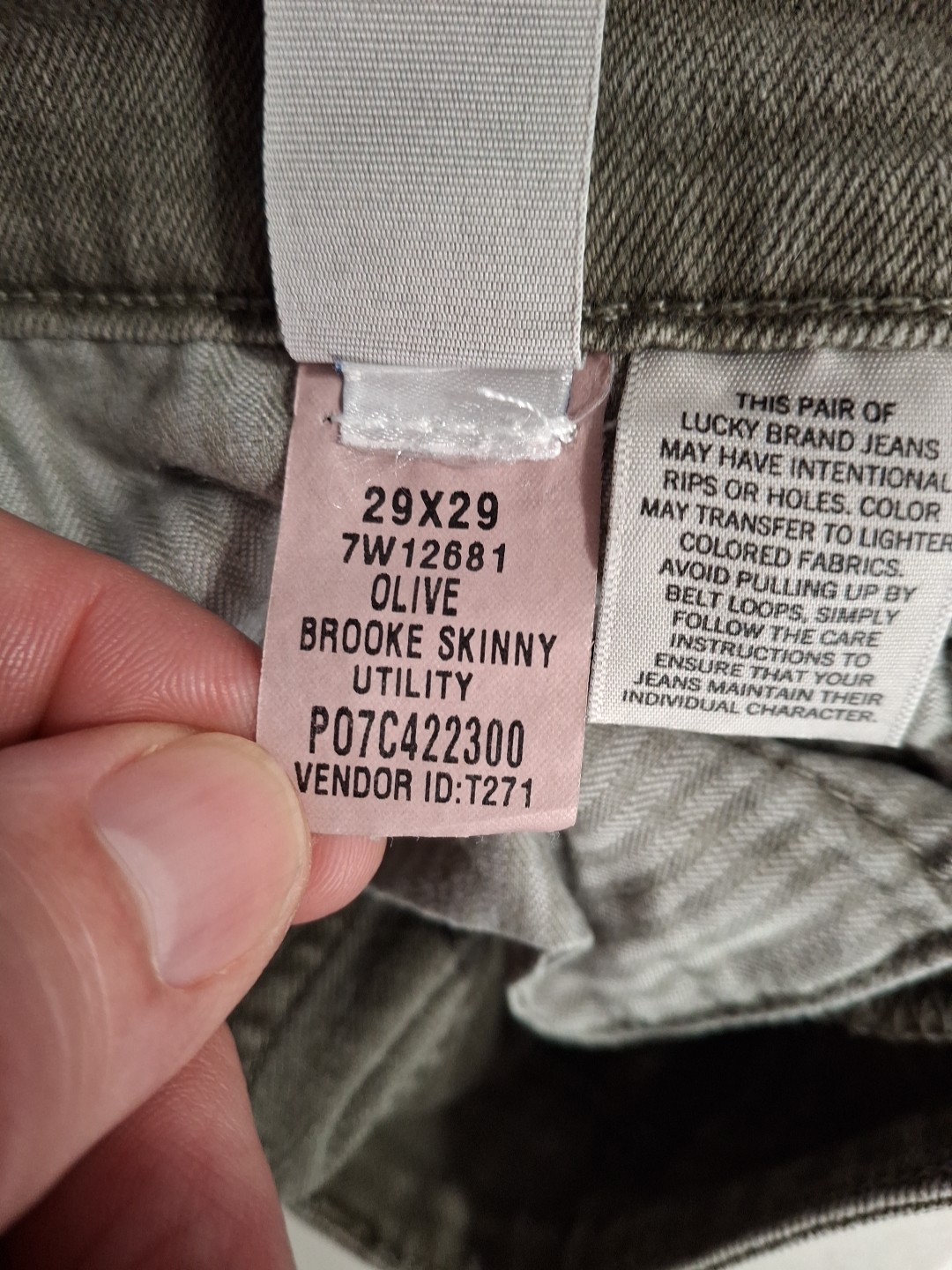 Lucky Brand Womens Brooke Skinny Olive Utility Jeans 8/29 thumbnail 9