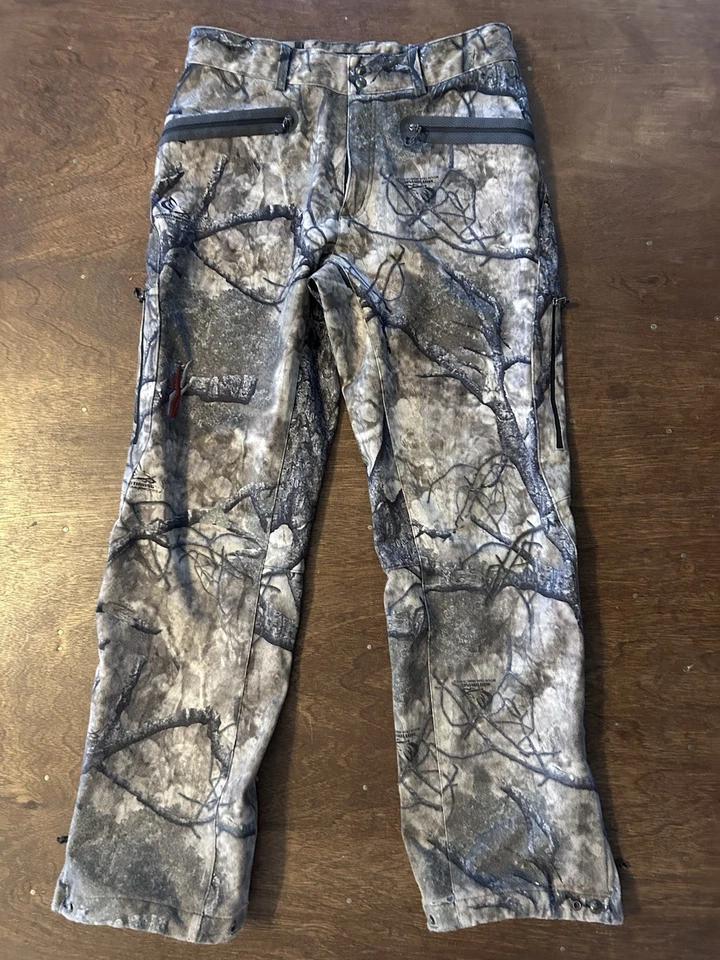 Sitka Softshell Fleece Lined Mothwing Camo Cargo Pant Hunting Shooting 32x30 Men - Image 2 of 4