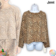 NWT Jenni Women's L Soft Stretch Long Sleeve Pajama Top Only 100152268MS
