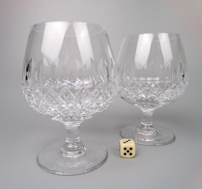 Thomas Webb NORMANDY Brandy Ballongläser x 2. Kristall geschliffen. Große 350ml 5,25''