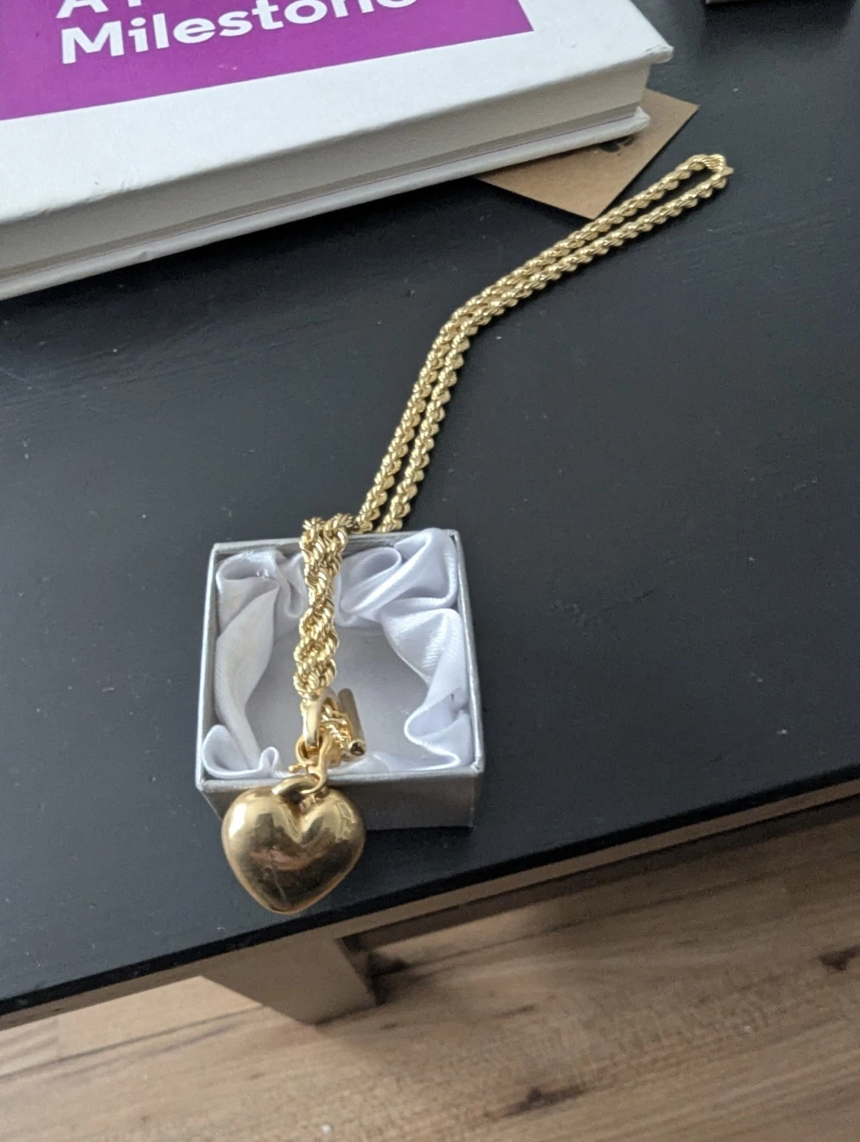 Brand New Bellezza Bronze Rope Necklace with Detachable Pendant Free Shipping image 3