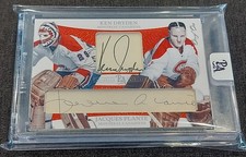 1/1 KEN DRYDEN & JACQUES PLANTE DUAL AUTO Montreal Card *PRICELESS AUTHENTIC