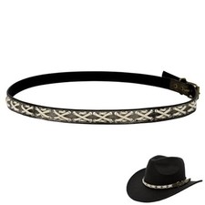 Cowboy Hat Bands for Men Women, Leather Hatbands Belt for