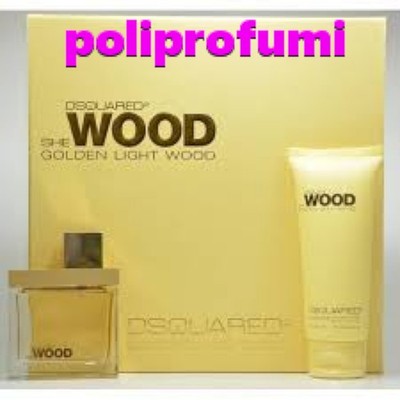 DSQUARED2 SHE WOOD GOLDEN LIGHT pour Femme Edp50ml + Körpermilch 100ml
