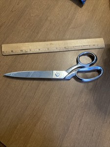 Gingher 10 inch Upholstery Shears Scissors Chrome