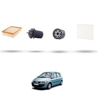 Hoffcar Wartungskit - 4 Filter FüR Renault Scenic II / Grand Scenic 1.5 DCI 60